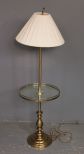 Brass Glass Shelf Floor Lamp