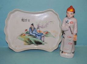 Occupied Japan Plate and Figurine