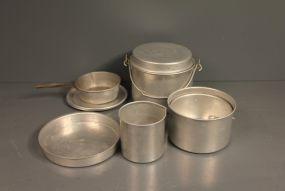 9 Piece Set of Wear-Ever Aluminum Cookware