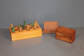 Vintage Chess Set and Cigarette Holder