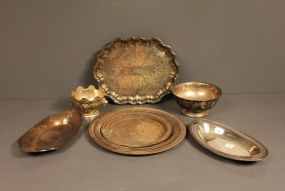 8 pcs. Silverplate, Webster Wilcox, Sheridan Bowl