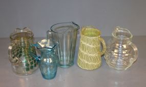 Group of Glass Water Pitchers