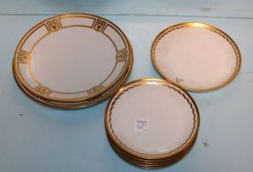 Nine Various Size Limoge Plates
