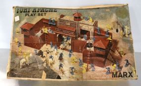 Fort Apache Play Set in Original Box by Louis Marx