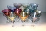 Thirteen Iridescent Color Glasses