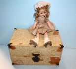 Vintage Doll and Box & Doll on Skates