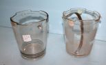 Two Glass Ice Buckets