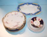 Various Porcelain Hand painted Plates, One Saucer & Platter