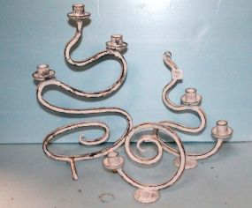 Three Shabby Chic Candlesticks