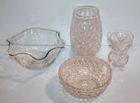 Two Cut Glass Vases