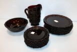 Avon Cape Cod Collection Glass Pitcher, Plates, Bowl & Plates