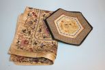 Forbidden Stitch Table runner & Three Octagon Stitch work Dollies