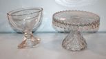 Glass Cake Stand, Early Glass Compote
