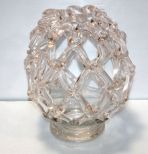 Clear Round Art Glass Vase