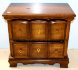 Walnut Two Drawer Nightstand