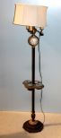 Three Light Floor Lamp with Lanshire Clock