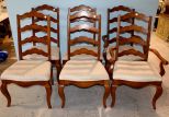 Set of Six Country French Style Dining Chairs