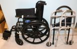 Medline Wheel Chair and Folding Walker