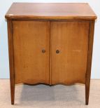 Mahogany Two Door Record Cabinet