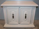 Two Door White Nightstand
