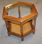 Hexagon Glass Top Table