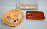 Sun Hat Pottery Serving Dish, Ashtray & Duck Platter