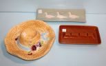 Sun Hat Pottery Serving Dish, Ashtray & Duck Platter
