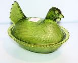 Covered Glass Chicken Candy Bowl
