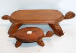 Two Wooden Turtles