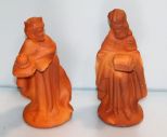 Pair of Pottery Wise Men Figurines