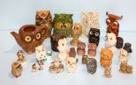 Box Lot of Owls