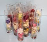 Bud Vases with Artificial Flowers