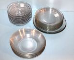 Six Clear Bowls, Eight Clear Plates, Two Clear Plates & Six Clear Bowls