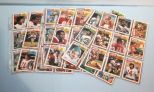 Seven Sheets of Topps Football Cards