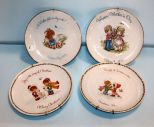 1974 Christmas Plate, Christmas Plate, 1975 Mother's Day Plate & 1976 Mother's Day Plate