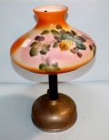Hand painted Shade on Kerosene Lamp base