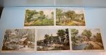 Five Currier and Ives Lithographs