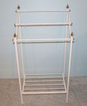 White Metal Towel Rack