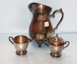 Silver plate Pitcher & Creamer/Sugar