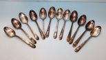 Twelve Silver plate Souvenir Spoons