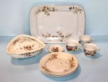 Hand painted Cups, Platter, Plates & Tureen