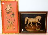 Needlepoint of Horse & Needlepoint of Bird