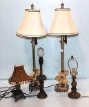 Group of Five Decorative Lamps