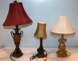 Three Decorative Small Lamps