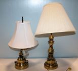 Two Brass Table Lamps