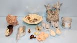1988 Baby Cup, Baby Plate & Small Porcelain Animals