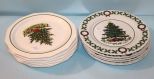 Set of Six Artmark Christmas Plates & Set of Six Twelve Sided Christmas Plates