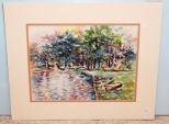Watercolor of Boats