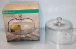 Wexford Cake Dome Set in Original Box & Clear Glass Cake Dome