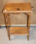 Walnut One Shelf Table